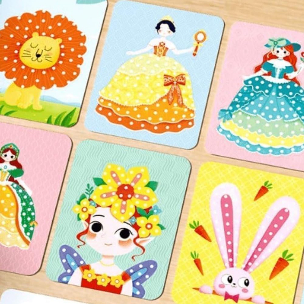 Mystoneer Poke Art Kits For Kids, Fabric Art Frenzy For Kids, Enchanted Fabric Art Set Crafts For Girls Ages 4-8, 6-8, 8-12, 5,