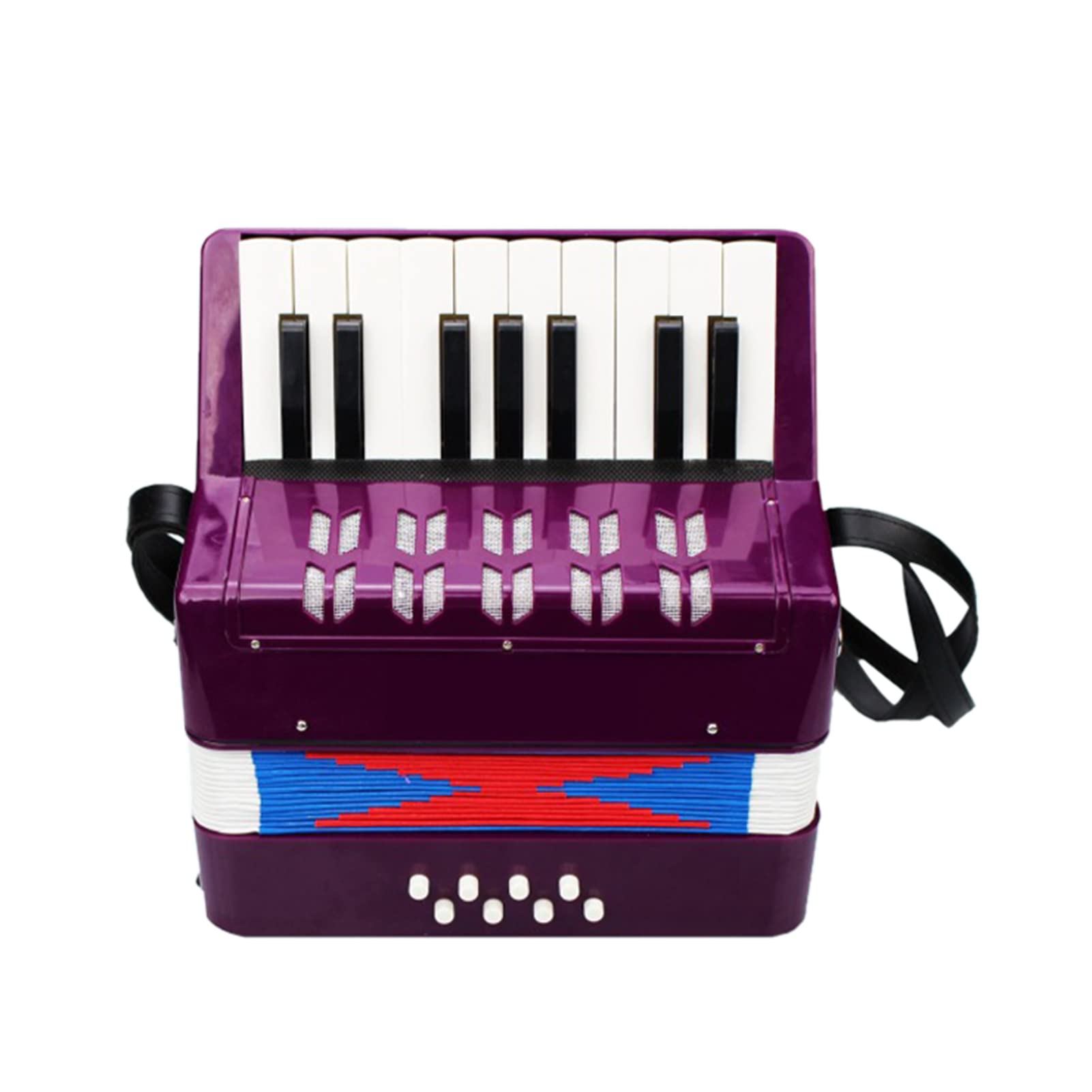 Kids Children Accordion 17Key 8 Bass Mini Small Accordion Educational Musical Instrument For Beginner Birthday Gift Purple Yunf