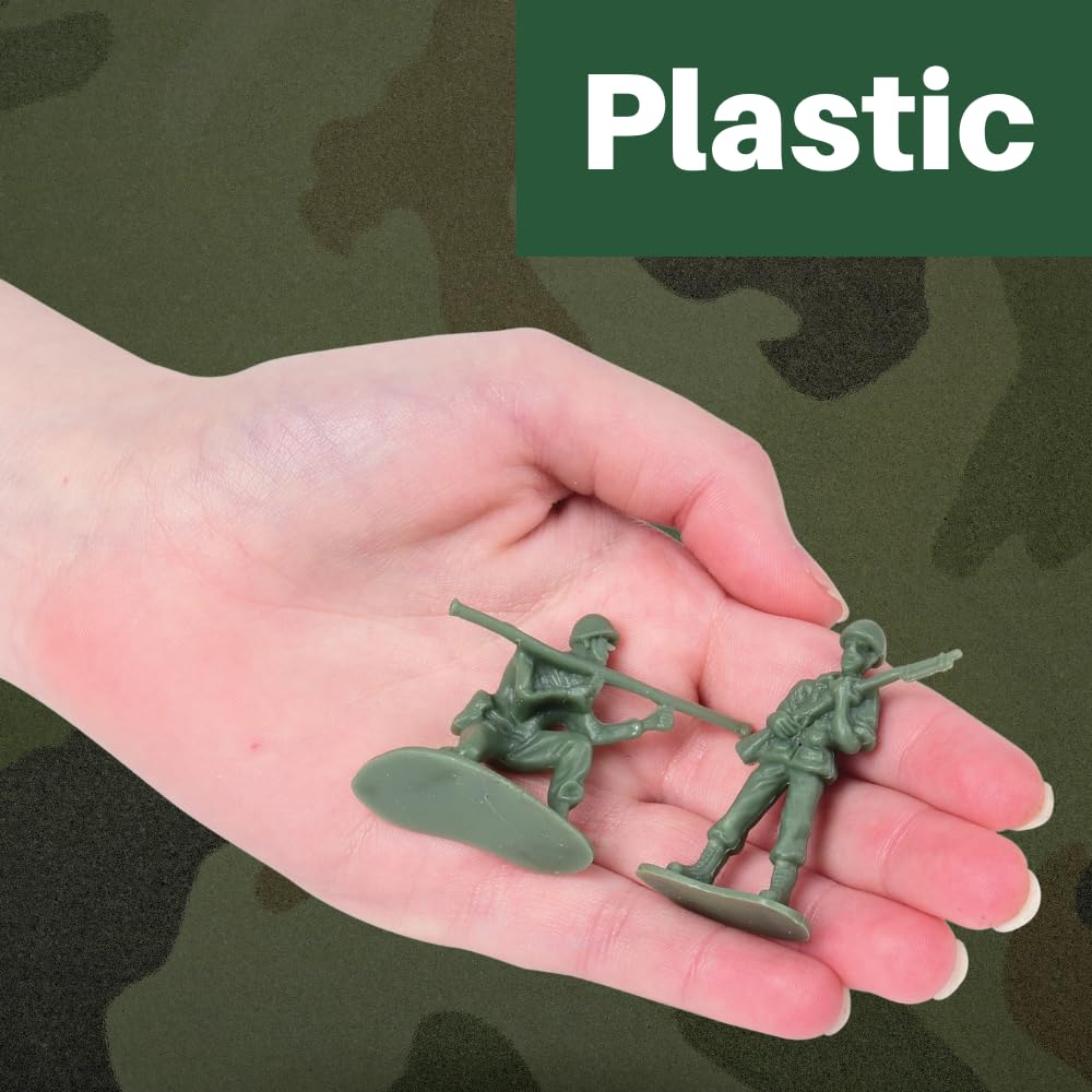U. S. Toy Green Army Men Toy Soldiers Set, Classic Military Action Figures For Kids, Imaginative Play, Party Favors, And Collect