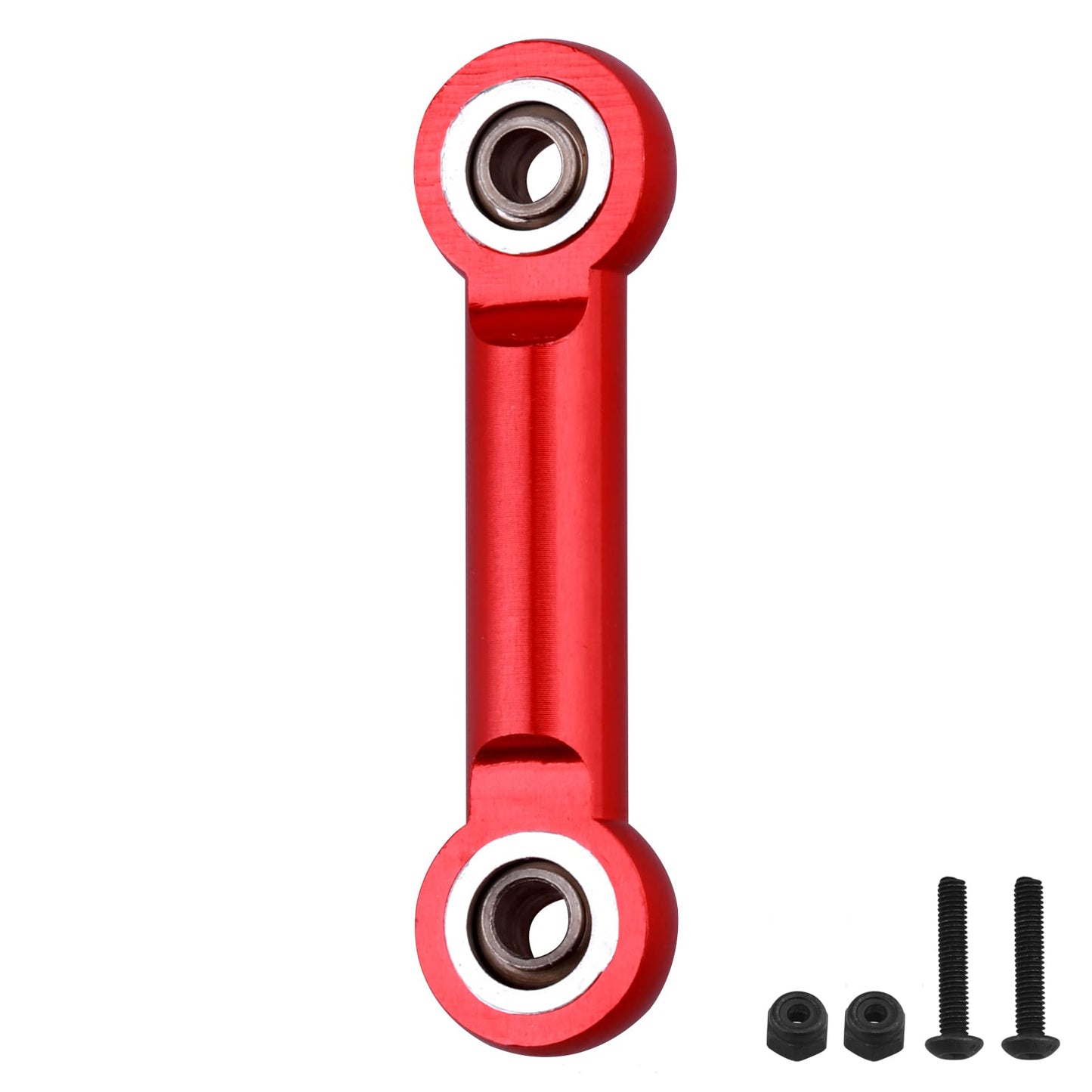 AllinRC Aluminum Servo Steering Rod Tie Links for 6S Arrma Kraton Notorious Mojave Infraction Felony BLX (Red)