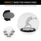 30Pcs Textured Plastic Black Oval Miniature Bases, Model Base For Gaming Miniatures Or Wargames Table Top Games