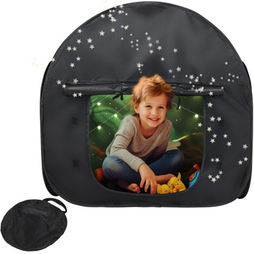 Fahkns Sensory Tent|Quiet Corner For Kids To Play And Relax| Portable Pop-Up Blackout Tent Black With Travel Bag|Sensory Tent Fo
