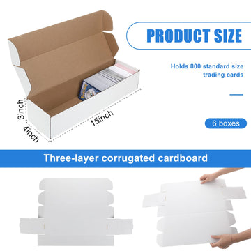 Yexiya 3 Pcs 800-Count Storage Box Card Holders For Trading Cards Sports Card Collector Box Trading Card Organizer For Trading G