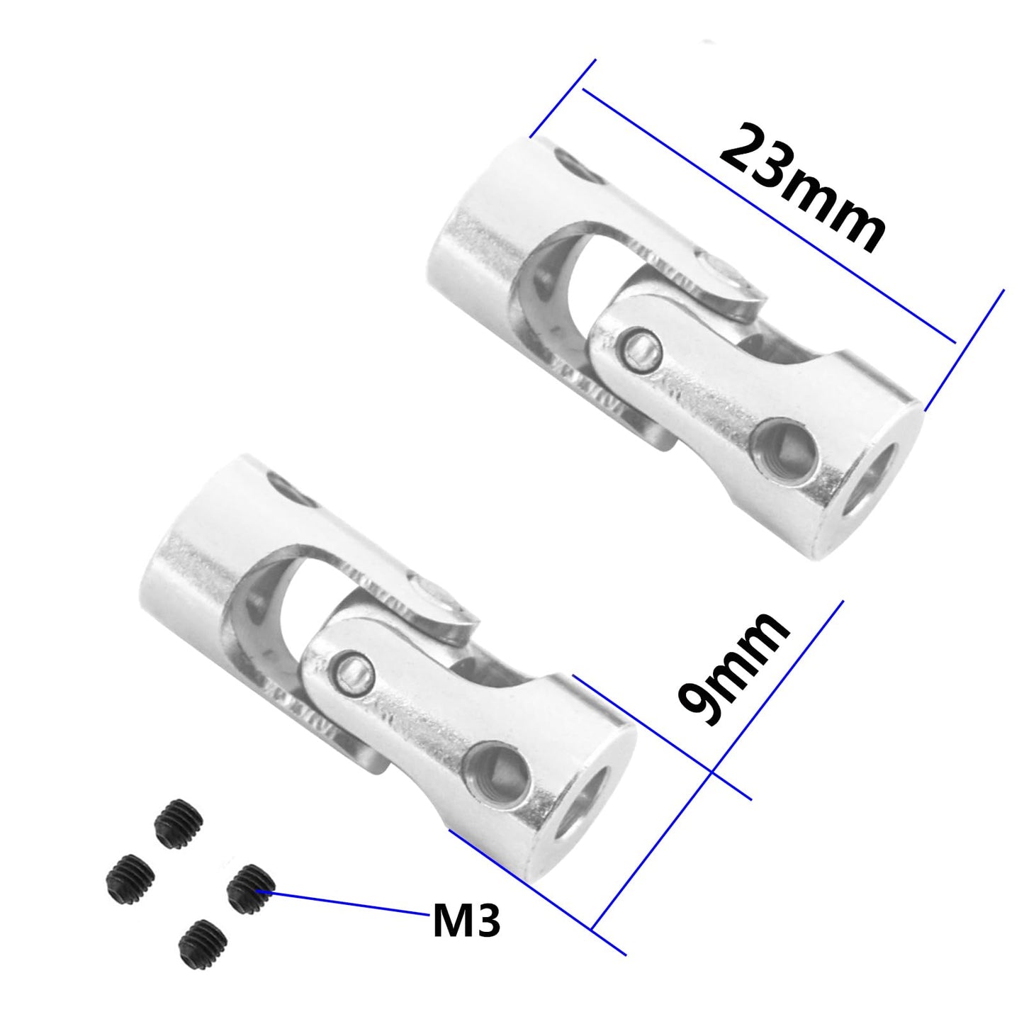 5Pack Vgoohobby Universal Rotatable Steering Shaft U Joint Coupling Motor Connector Coupler for RC Car Robot Crawler Boat (3.17m