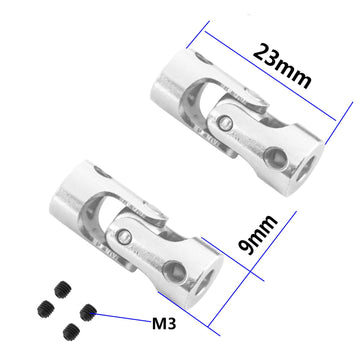 5Pack Vgoohobby Universal Rotatable Steering Shaft U Joint Coupling Motor Connector Coupler for RC Car Robot Crawler Boat (3.17m