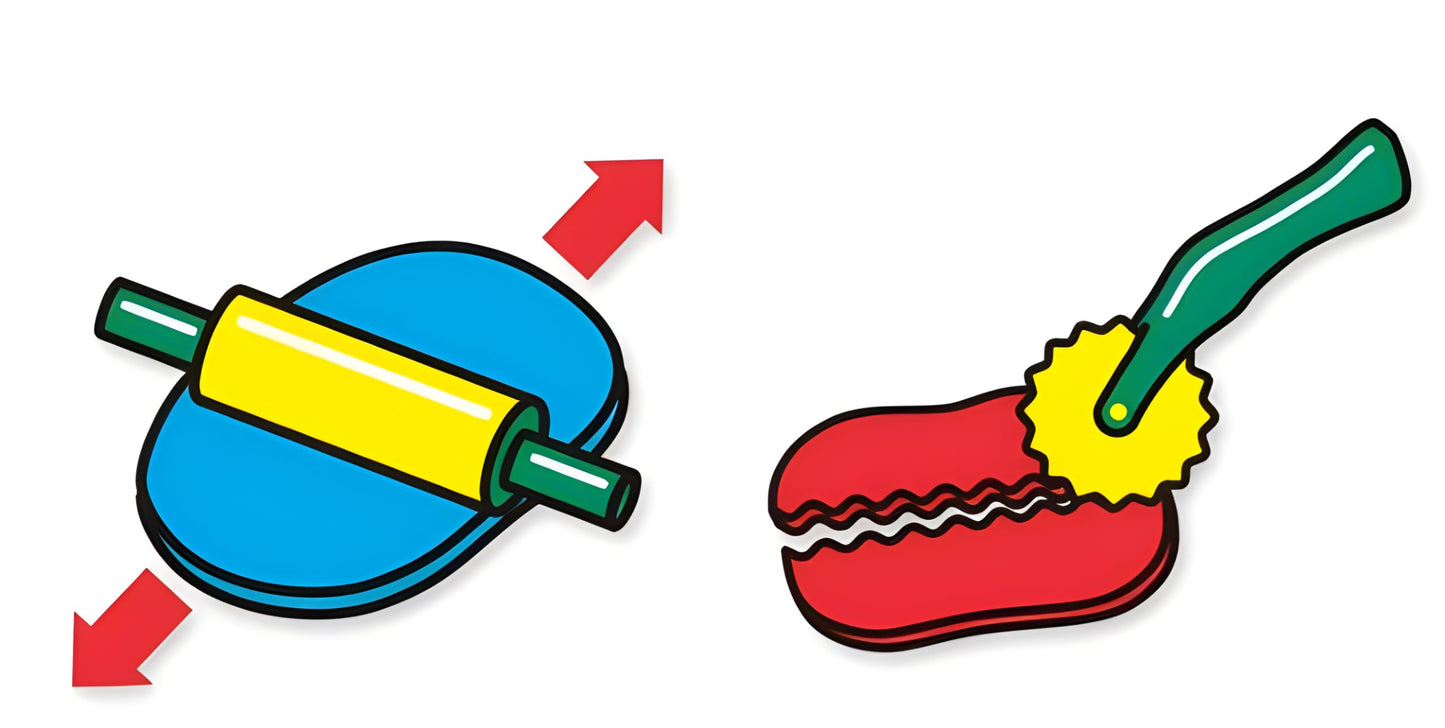 MAGIKON Colorful Dough Tools Kit for Children,6 Pieces, Multi-Functional, Fit for Little Hands