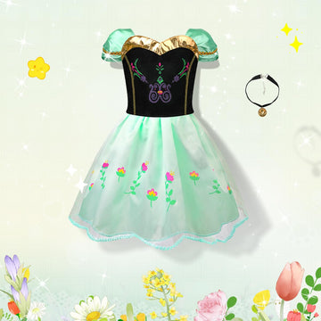 Meland Princess Dress Up For Girls - Dress Up Clothes For Little Girls With Cape, Princess Toys For Girls Age 3,4,5,6 Year Old, Christmas Birthday Gift For Toddler Girls Halloween Role Play