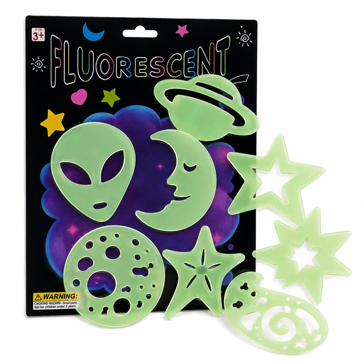 MONKEYTAIL Birthday Return Gift for Kids Glow in Dark Stickers, Set of 10