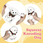 Adorable Taba Squishy Dog  Handmade Squishy Dog Stress Relief Toy for mature-themed/Kids  Cute & Soft Dog Design  Perfect Squeeze Toys Gift for Relaxation and Fun Party Favor (White  Teddy)