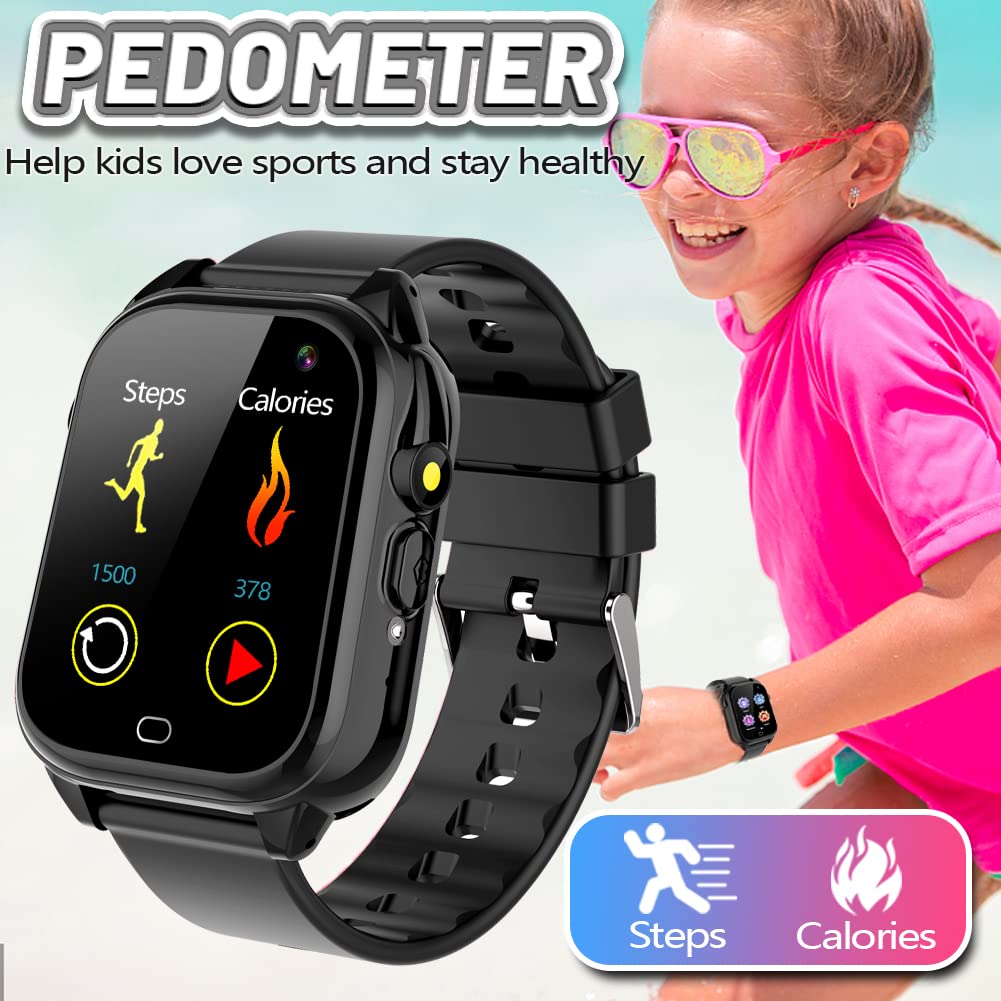 Ovv Kids Waterproof Smart Watch Boys Girls Age 3-12 With 26 Game 1.44'' Hd Touch Screen Music Player Camera Video Recorder 12/24