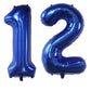 40Inch Navy Blue Number 12 Balloons Balloon 12 Numbers Self-Sealing For Birthday Party Decorations And Anniversary Party Decor (