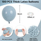Jobkoo Blue Balloons 12 Inch, 100 Pack Pale Aqua Blue Balloon Muted Dusty Blue Latex Balloons Matte Retro Powder Light Blue Heli