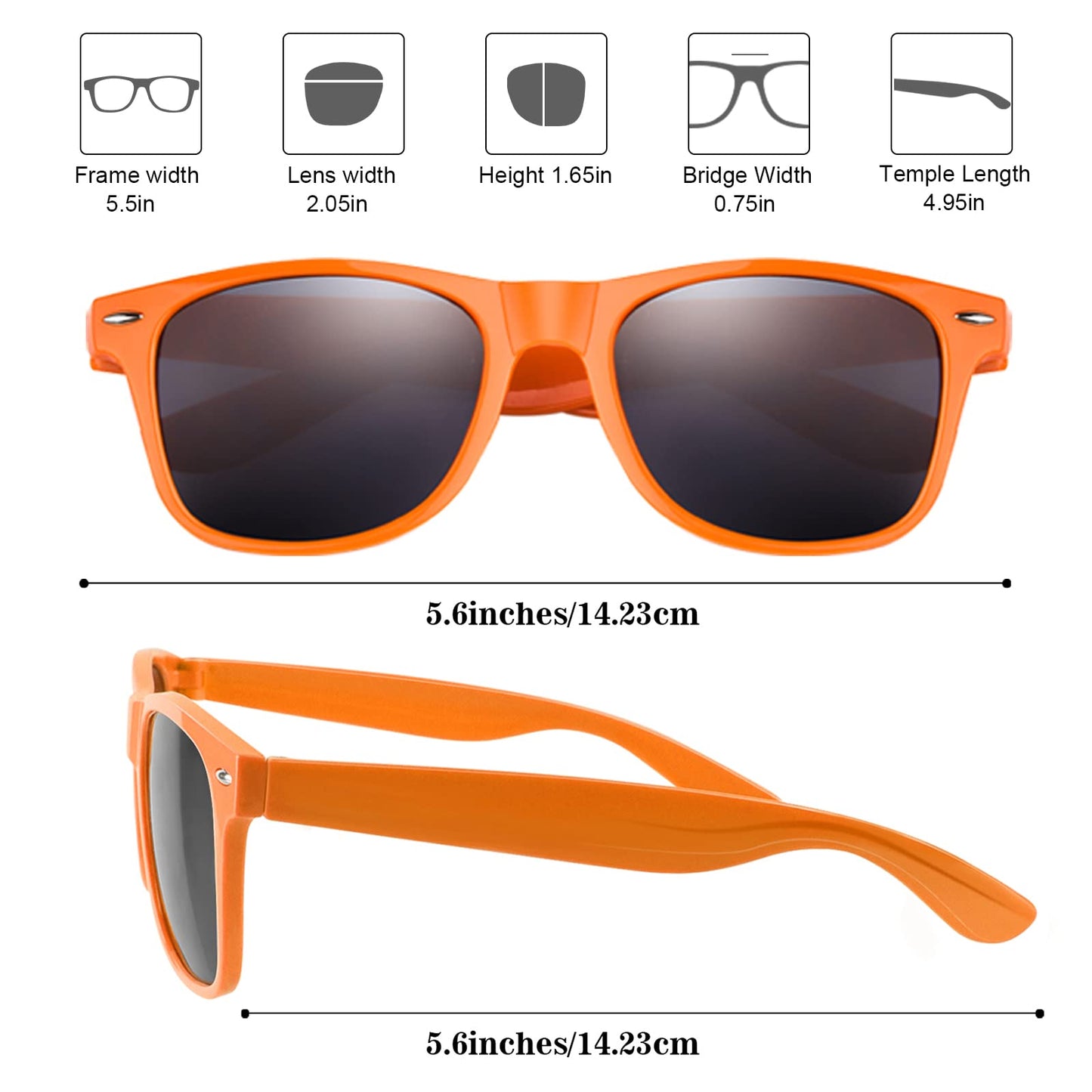 Fepito 24 Pack Party Sunglasses Bulk For Birthday Party Favors Goody Bag Fillers For Beach Pool Party Toys For Adults, Orange
