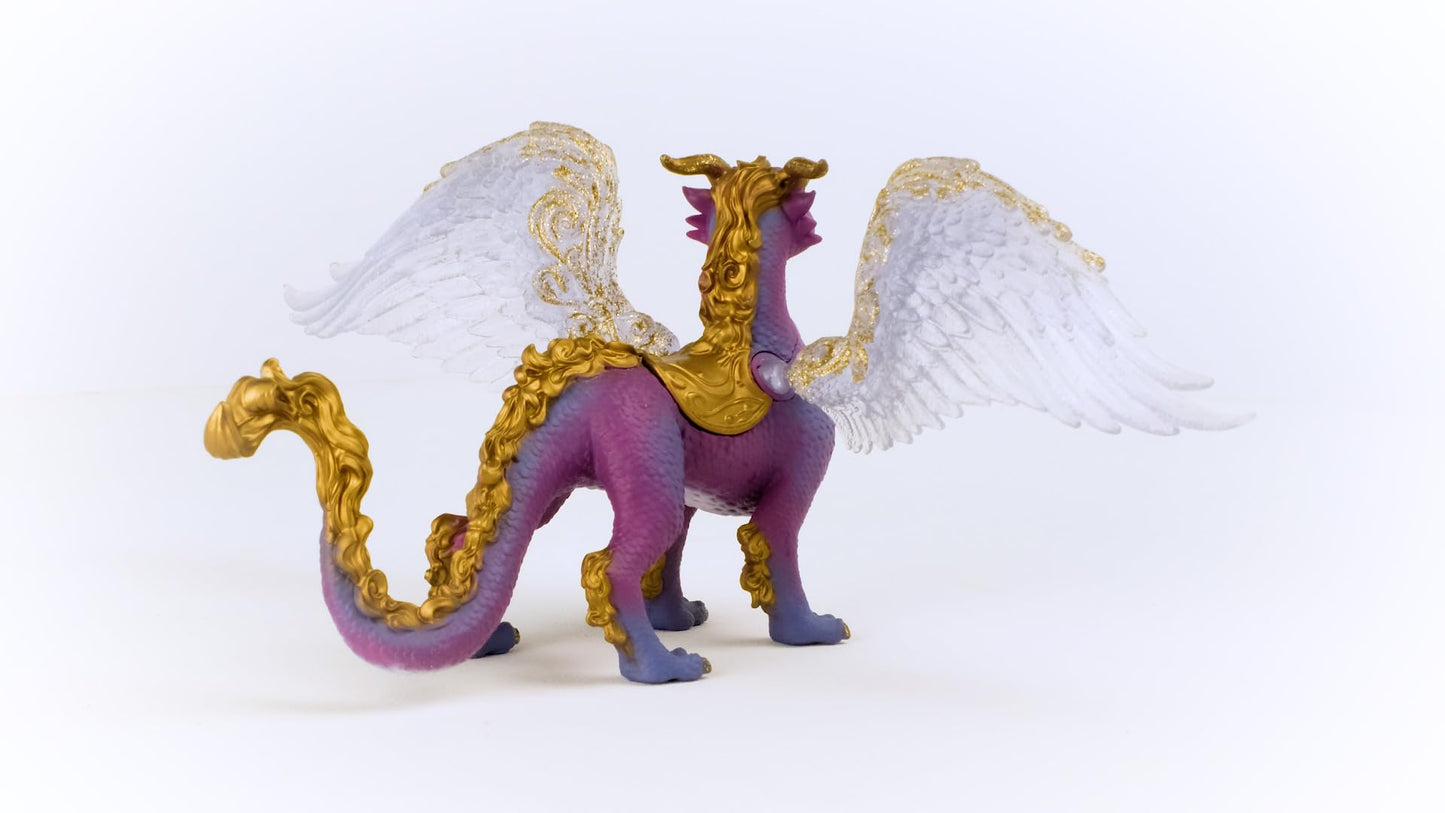 Schleich Nightsky Dragon Figurine - 7" Moveable Wings, Purple Wyvern - PVC Toy for Ages 5+ | Model 70762