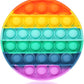 AIMERS Pop Fidget Toy Squeeze Sensory Toys Poppet Fidget Toy for Toddler Kids Toys Fidget Toys Pop Game (Rainbow Circle)