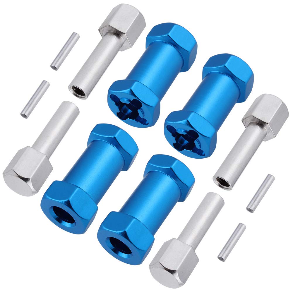 4-Pack Hobbypark Rc Wheel Spacers 12Mm Hex Drive Hubs Combiner Coupler Aluminum 25Mm Offset Extension For 1/10 Rc Crawler Car Pa