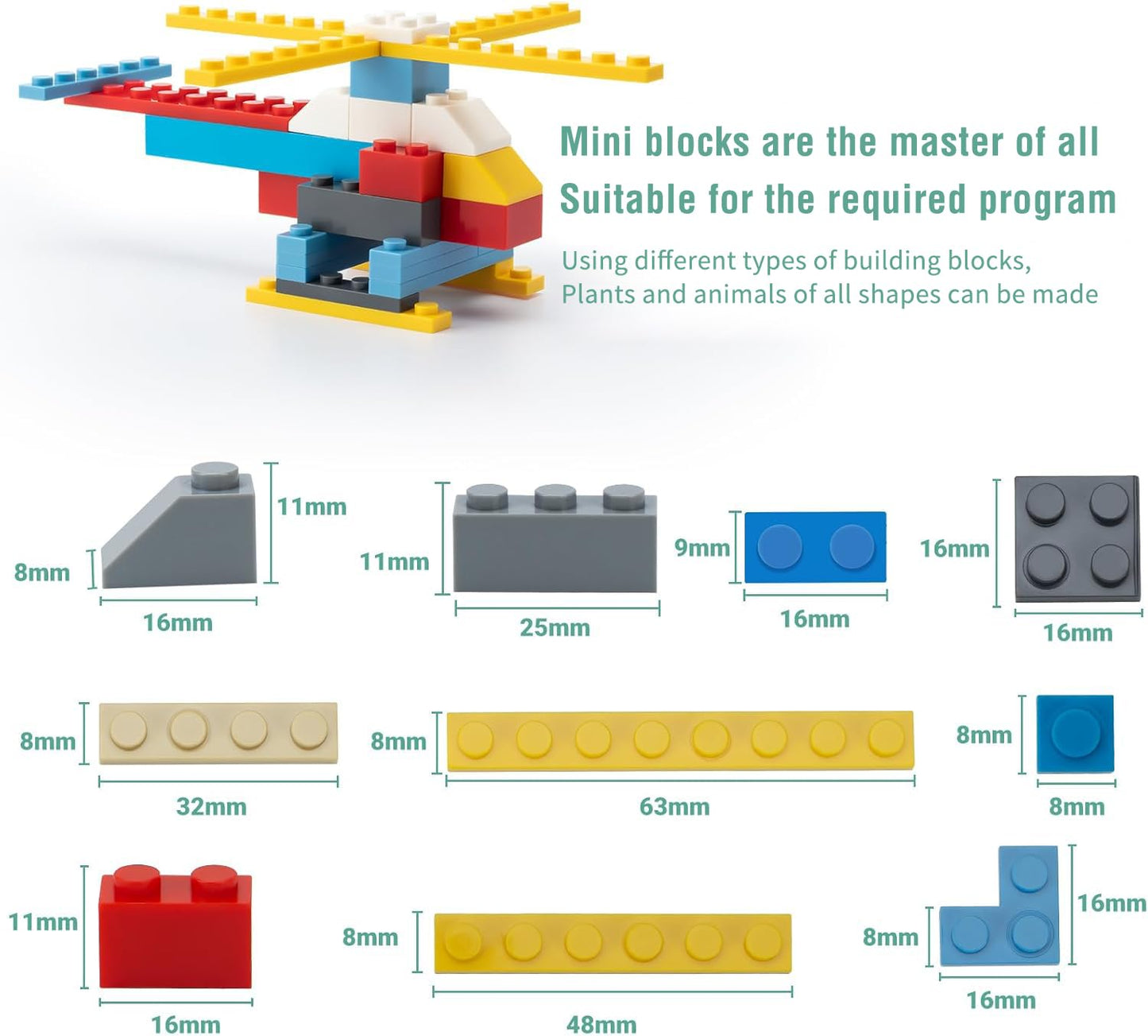 WYSWYG Classic Building Bricks Set - 1500 Pieces, Multicolour, STEM Toy for Ages 6+, Model S085, Made of Durable ABS Plastic