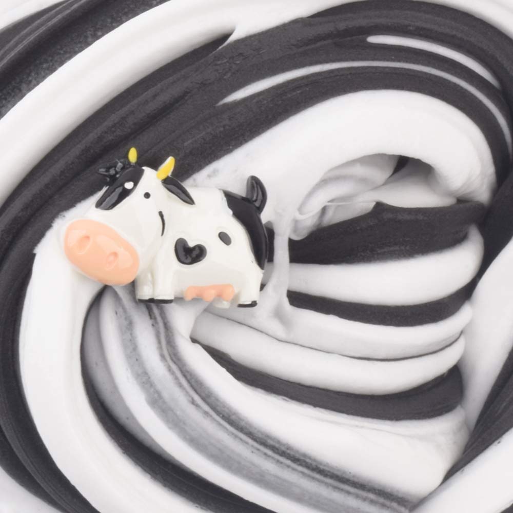 Tonlead Butter Slime - 7oz Scented Non-Sticky White Black Cow Slime for Kids, Christmas Toy, Party Favor, Model TLDQ0050-QGJ0725-