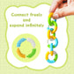 12Pcs Random Multicolored Quiet Fidgets Toys For Unique Fidget Experience, Anti Anxiety Sensory Toys Combine Into New Shapes,Bra