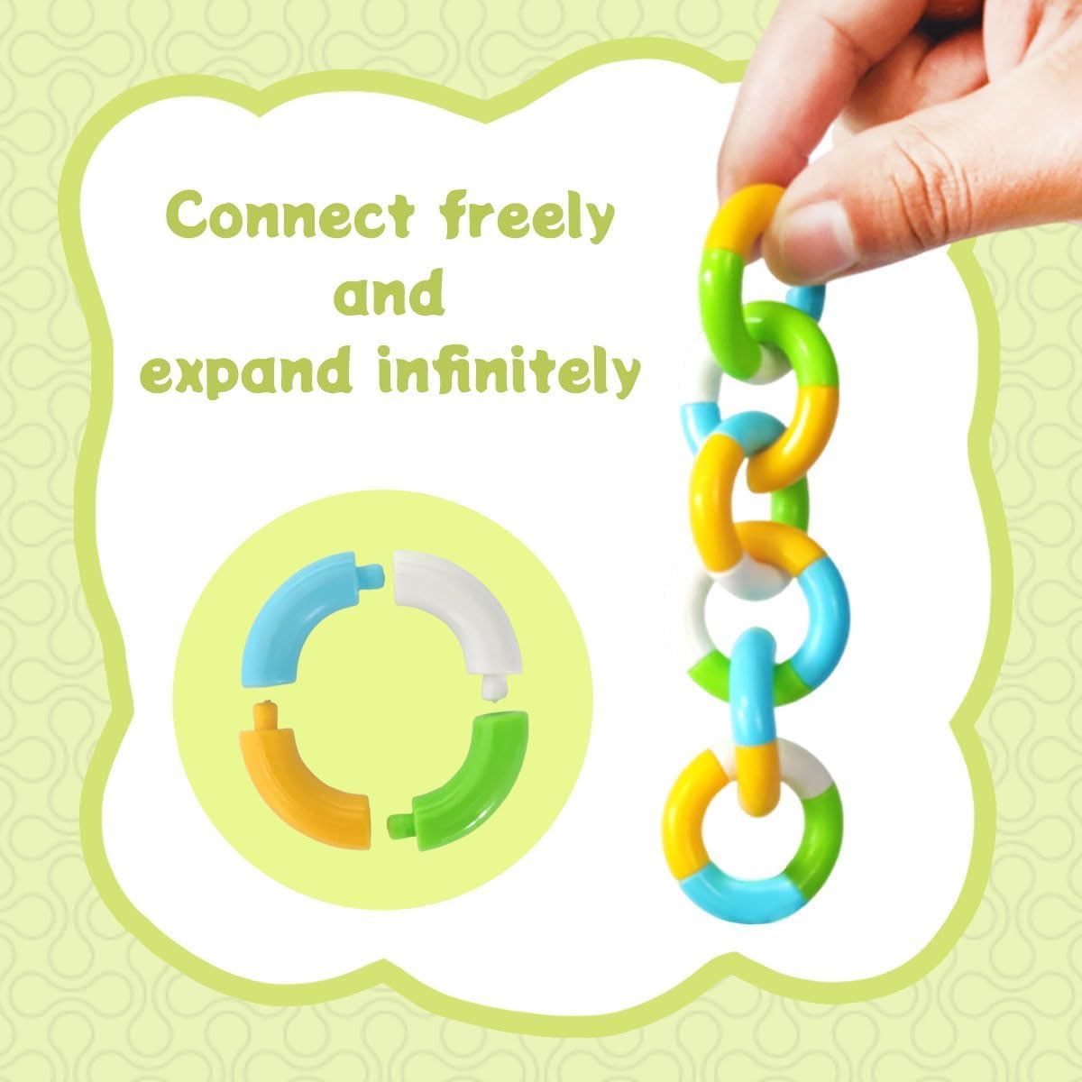 12Pcs Random Multicolored Quiet Fidgets Toys For Unique Fidget Experience, Anti Anxiety Sensory Toys Combine Into New Shapes,Bra