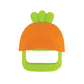 Infantino Handy Dandy Teething Mitt - Soft Silicone Teether For Babies, Develops Grasping Skills, Easy To Clean, Orange Carrot