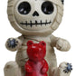 Ebros Egyptian Furrybones Mummy Sarcophagus With Red Teddy Bear And Creepy Spiders Figurine Small 2.75 Inch Tall Furry Bones Skeleton Decor Statue Gods And Goddesses Of Egypt