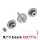 INJORA Stainless Steel 9.7:1 Overdrive Transmission Gear Pinion Set for TRX4M Upgrade 1/18 RC Crawler Car