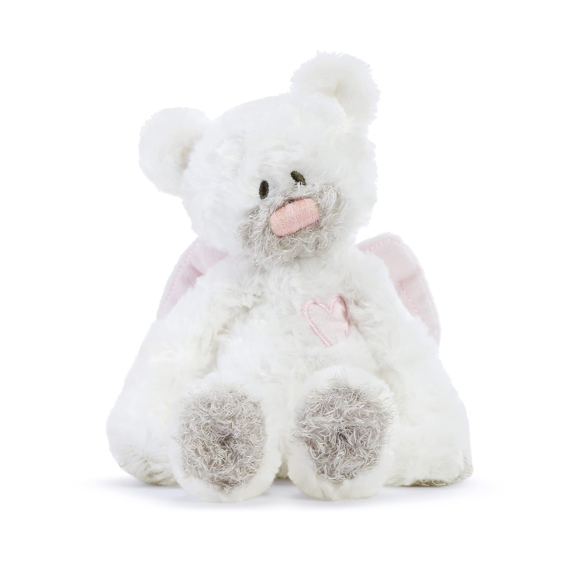 Demdaco Pink Guardian Angel Bear 9.5 Inch Plush Children'S Stuffed Animal Activity Rattle Toy