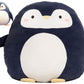 CASAGOOD Soft Flat Penguin Plush Hugging Pillow Cute Navy Blue Penguin Stuffed Animal Plushies Toys Kids Anime Cushion for Birthday  Valentine's Day  Christmas...16.5 Inch