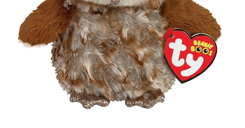 Ty Beanie Boos T36326 Percy Barn Owl Plush Toy, Multicolored, 15cm Fabric