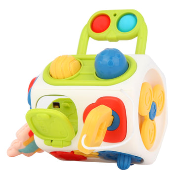 Mignonlique Activity Cube, Busy Cube For Children Over 18 Months, Travel Toys For Toddlers 1-3, Montessori Toys, 10 In 1 Multi-F