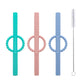 3 Pieces Teething Tubes Hollow Teether Toys With Safety Shield For Sensory Exploration And Teething Relief - Safe Chewing Tubes For Babies, Infants & Toddlers - Designed 3 Pcs-Blue&Khaki&Green
