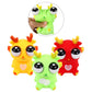 Cucue Simple Fidget Pop Toys - Portable, Calming Sensory Hand Toys For Fun & Stress Relief - Soft & Flexible Silicone Materials Keychain - Durable Poppers For Kids & Adults (Eye Popping Dragon-3 Pack)