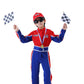 Clothand Kids Racing Suit Costume Toddler And Boys Race Car Driver Jumpsuit For Halloween, Dress Up & Pretend Play, Ages 4-6