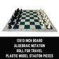 Getorium Tournament Chess Set: Portable And Professional Set With Travel Portable Plastic Tube Roll. Plastic Staunton Chess Piec