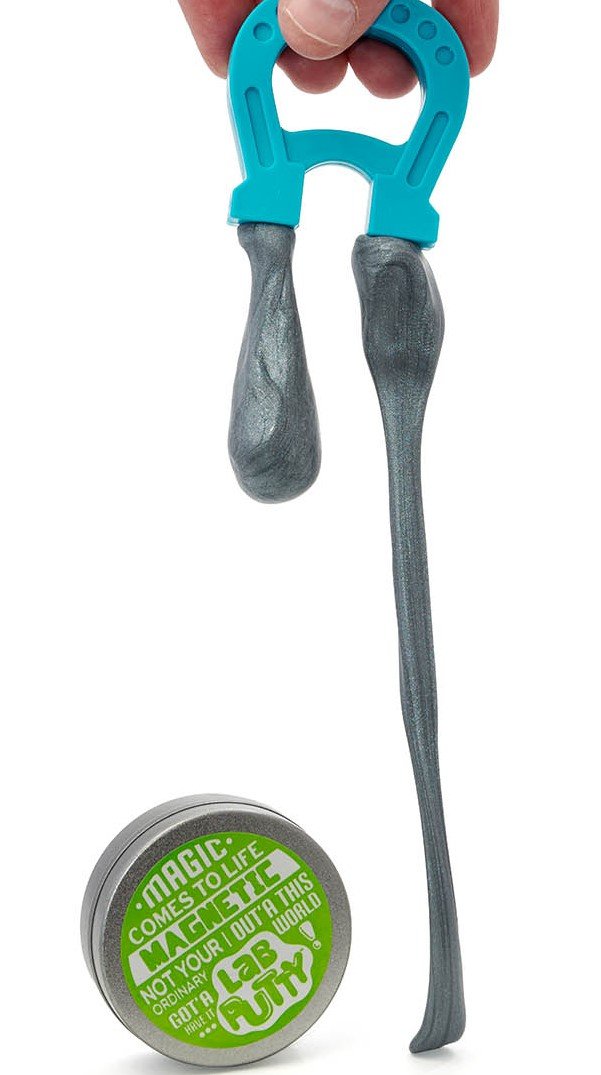 Ja-Ru Lab Putty Magnetic Slime With Magnet & Tin Container (1 Unit) Squishy Fidget Toy Magnetic Putty For Kids. Non Sticky Slime. Anger Management Toys. Sensory Party Favors. 9575-1A