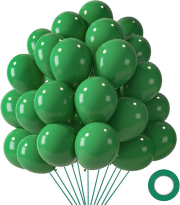 Lovestown 110Pcs Latex Balloons 12Inch, Helium Balloons Party Balloons Arch With Ribbon For Birthday Jungle Family Reunion Party St. Patrick'S Day Decorations Dark Green