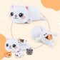 KMUYSL Cat Plush Toy - Mommy Cat with 4 Baby Kittens - Orange - Ideal Gift for Kids Ages 3-8+ - Model Cat-Plush-0505