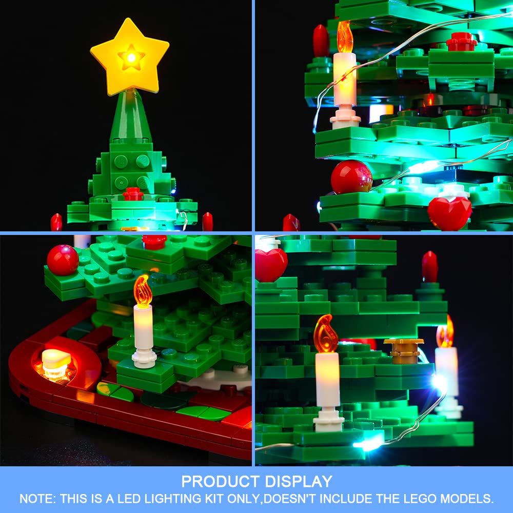 Vonado Led Light Kit Compatible With Lego Christmas Tree 40573(No Model),Decoration Lighting Kit Compatible With Lego Christmas
