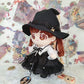 Niannyyhouse 7.8In/20Cm Plush Doll Clothes Hat + Dress 2-Piece Set Black Magic Hat Mesh Lace Dress