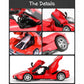 Alloy Collectible Red Ferrari Race LaFerrari Pull Back Vehicles Diecast Cars Model with Lights and Sound
