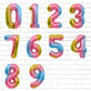 Number Balloon, Number 5 Balloon, 5 Balloon 40 Inch, Rainbow Gradient Number Balloons, 5 Balloon Number, 5Th Birthday Decoration