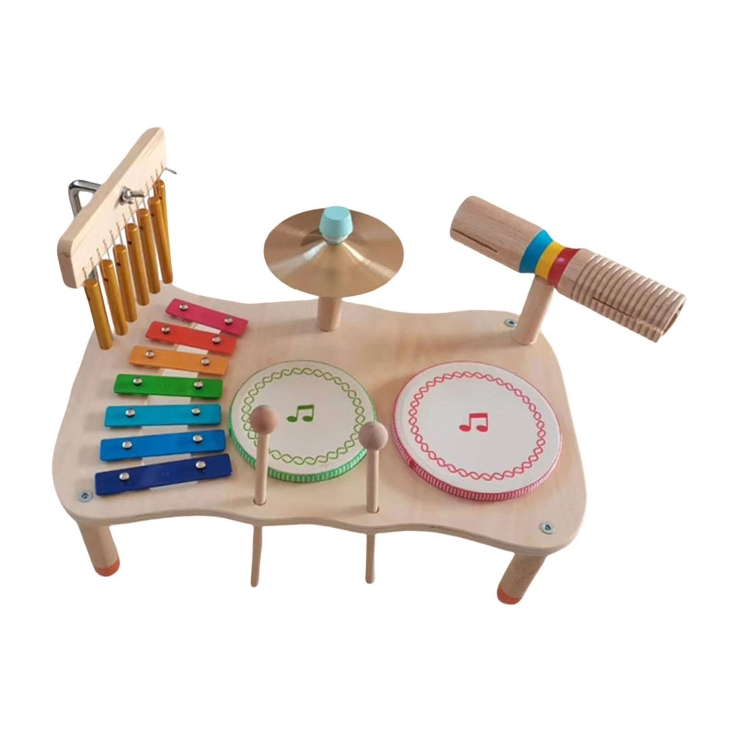 Styleheaven Kids Drum Set Wooden Musical Instruments For Ages 3 4 5 6 Years Old Children|Musical Instruments & Gear | Percussion