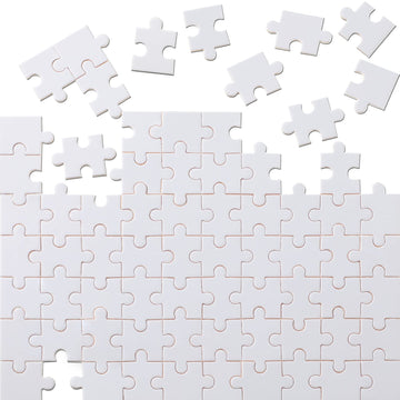 Christmas Blank Jigsaw Puzzle 70 Pieces 0.84 X 0.78 Inch White Blank Puzzle Rectangle Decorating Puzzle For Decorating Boys And Girls Art Activity, Wedding Birthday Party, 5.12 X 3.54 Inches