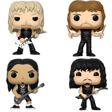 Funko Music POP! Metallica James Hetfield Lars Ulrich Kirk Hammett Robert Trujillo Collectible Set