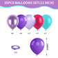 Pink Purple Blue Balloons, 12 Inchs Pink Teal Blue Purple Balloons, Pink Blue Birthday Balloons For Girls Baby Shower Birthday Wedding Party Decoration