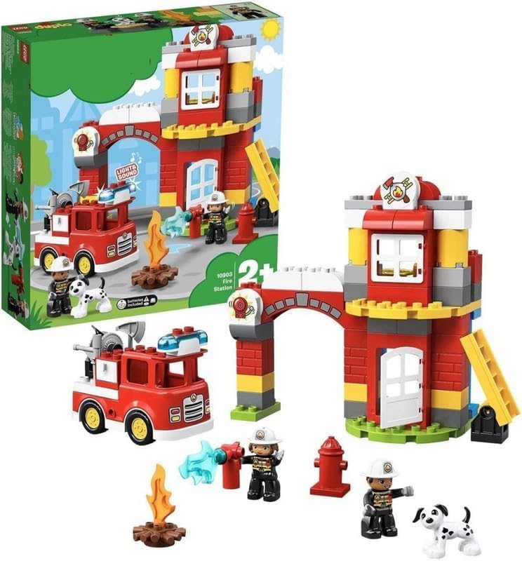 Rahu 128 Pieces FireSeriesLightSoundBlockSet, StationBuildingSet, BuildingKitForKids, CoolToy FireSeriesSet, BestL