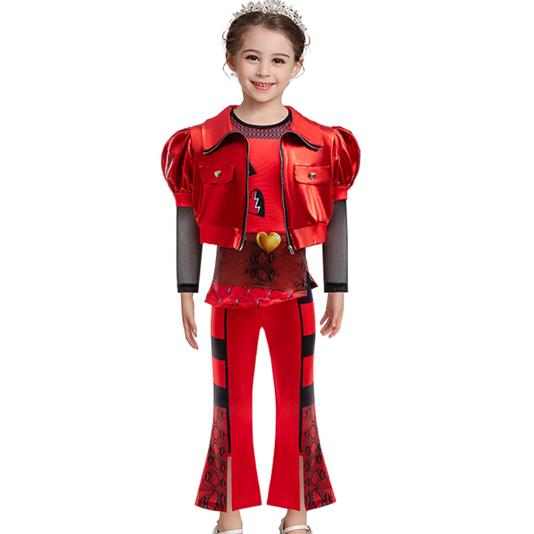 Lgandpg Red Costume Kid, Rise Of Red Costume Girls Halloween Dress Up 3Pcs Set