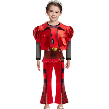 Lgandpg Red Costume Kid, Rise Of Red Costume Girls Halloween Dress Up 3Pcs Set