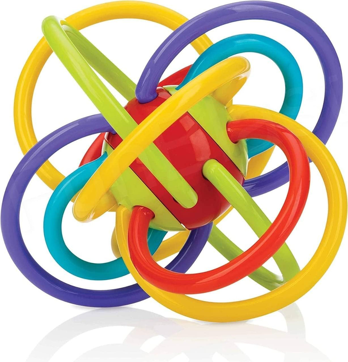 Mummy Please Teething Rattle Toy, BPA Free, Silicone Loops with Rattling Sound, Multicoloured (Loopi Toy 1 Pc)